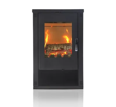 Obrázek produktu pro Krbová kamna moderní model Lheia Black, energetická účinnost A, 7,5 kW, 570 x 382 x 926 mm