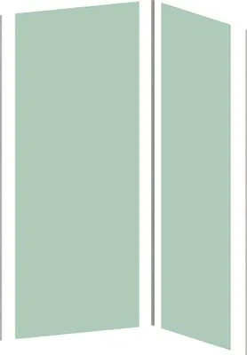 Produktbild von Set mit 2 Wandpaneelen für Badezimmer mit Profilen - 90 × 120 × 210 cm (B × H) ITZIAR