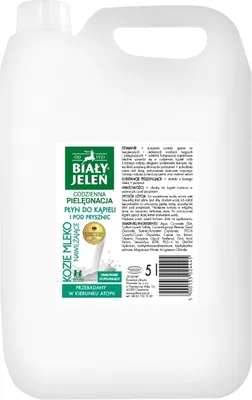 Obrázek produktu pro Biały Jeleń tekuté mýdlo do koupele a sprchový gel, kozí mléko, náplň, 5000 ml