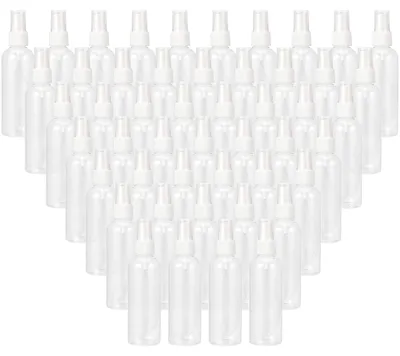 50er-Pack 50 ml Plastik-Sprühflaschen, klar, nachfüllbar, Feinsprühdüse