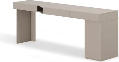 Produktbild von Furniture24 Schreibtisch Mit Container Woow Set-05P - Grau | Eleganter Arbeitsbereich mit Stauraum für Büro & Kinderzimmer.