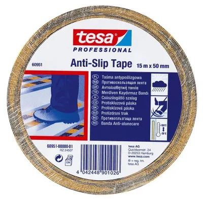 Productafbeelding van Antislip tape Tesa Waarschuwing 60951 - 15 m x 50 mm - zwart-geel