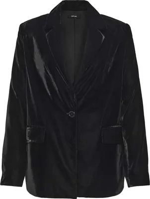 Produktbild von OPUS Opus Blazer Schwarzer Ein-Knopf-Verschluss zwei Fronttaschen mit Klappen