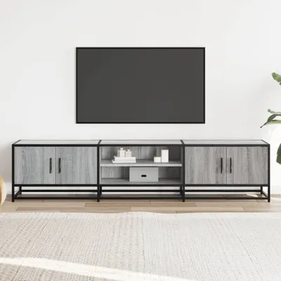 Produktbild von "im Sonderangebot"TV-Schrank Industriestil - CLORIS - Fernsehenschrank - Grau Sonoma 180x35x41 cm Holzwerkstoff - NeuMöbel3268938