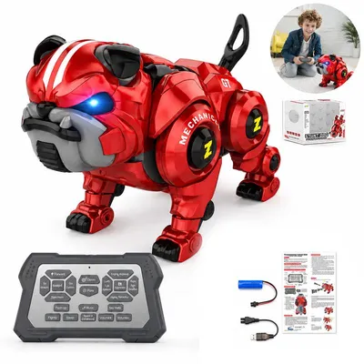 Produktbild von Roboterhund interaktiv Fernbedienung – Tanzend, programmierbar, STEM | Lernspielzeug für Kinder 6-12