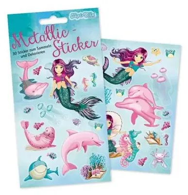 Produktbild von TapirElla Metallic-Sticker Meerjungfrau Coralie