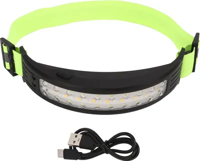 Obrázek produktu pro Indukční svítilna COB, lehká, 1200 mAh, červená, bílá, teplá, tříbarevná, měkké světlo, reflektor, čelovka na kolo