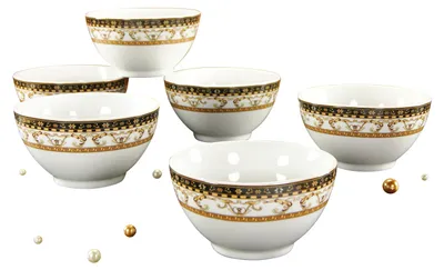Produktbild von CreaTable, 15088, Majestosa Schwarz, Müslischalen 6-tlg, Porzellan