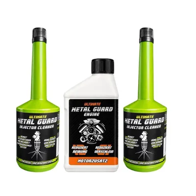 Produktbild von Metal Guard Engine + Injector Cleaner Set 900 ml Motoröl Additiv Kraftstoffzusatz Diesel Benzin DPF EGR Einspritzdüsen Reiniger