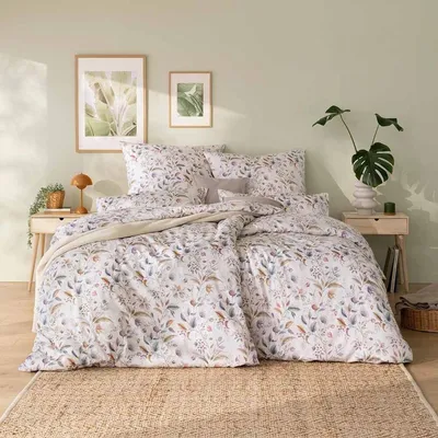 Produktbild von Mako Satin Bettwäsche Set mit Wiesenblumen