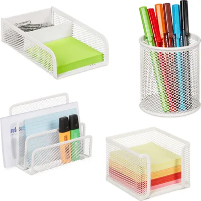 Produktbild von relaxdays Schreibtisch Organizer Set 4-teilig