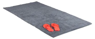 Image de Tapis de bain lavable pour intérieur, 80 x 150 cm, gris