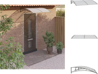Obrázek produktu pro vidaXL Dveřní stříška šedá 150x100 cm polykarbonát - Markýzy