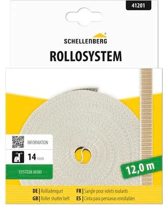 Zdjęcie produktu dla Schellenberg Rollladengurt 14mm/12.0 m beżowy