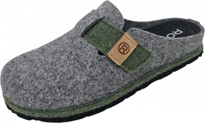 Produktbild von Rohde Damen Pantoffel Filz Hausschuh Klettverschluss Wechselfußbett D.Meran 6812, Größe:40 EU, Farbe:Grau