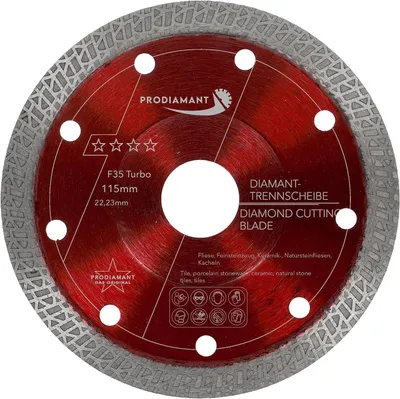 Zdjęcie produktu dla PRODIAMANT Diamentowa tarcza tnąca 115 mm do płytek ceramicznych, gresu porcelanowego F35