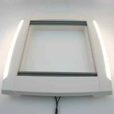 Immagine prodotto di Telaio interno per botola MPK Finestra sul tetto Cofano del tetto 40 x 40 cm Caravan Camper Caravan con illuminazione a LED e tenda a doppia plissettatura