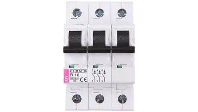 Zdjęcie produktu dla Wyłącznik 3P B 16A 10kA AC ETIMAT10 002125716