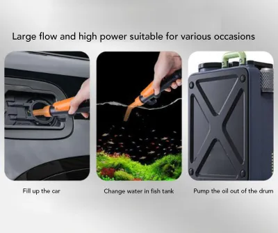 Produktbild von Batteriebetriebene Kraftstofftransferpumpe, tragbares Multifunktionsgas für Benzin, Öl, Wasser, mit Düse