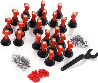 Image de Tile Leveling System Kit Entretoises de compensation pour carreaux réutilisables avec aiguille en acier remplaçable