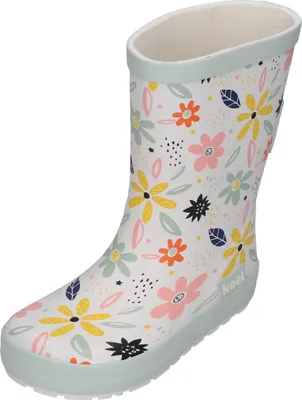 Produktbild von KOEL Barefoot - Gummistiefel WELLIE BARE MULTI white flowers, Größe:27 EU