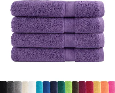 Produktbild von vidaXL Premium-Saunatücher SOLUND 4 Stk. Lila 80x200 cm 600 g/m²