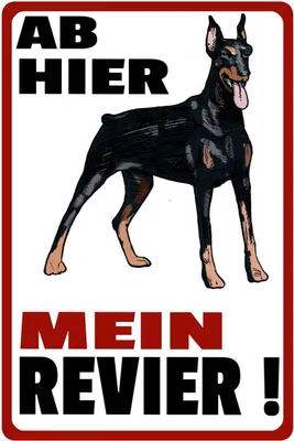 Produktbild von vianmo Holzschild 18x12 cm ab hier mein Revier Hund Tier Haustier