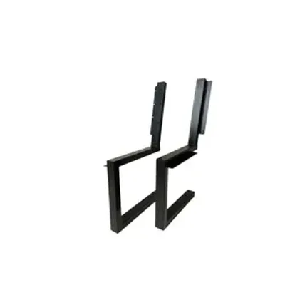 Image de Pieds de banc 2pcs. 40x60cm noir peint par poudrage Patins de banc Châssis de banc Acier Banc de jardin Pieds