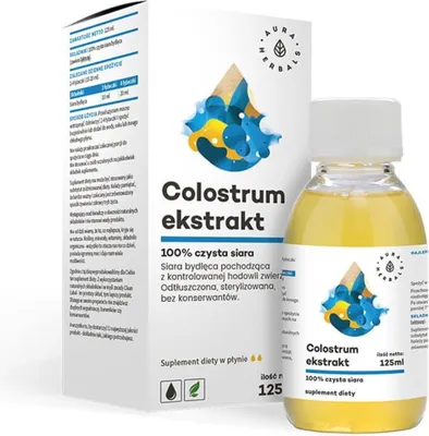 Image de Aura Herbals extrait de colostrum 100% colostrum bovin pur, liquide 125 ml BI4390