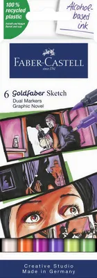 Produktbild von Faber-Castell Goldfaber Sketch Marker - 6er Etui - Graphic Novel