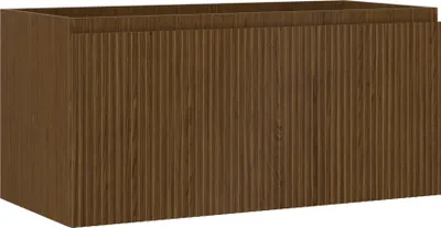 Produktbild von Mexen Rivel Badezimmerschrank unter dem Waschbecken 100 cm, 1 Schublade, gerillt, Nussbaum - 91A20-10047-1-BF86