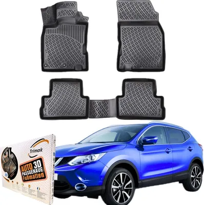 Produktbild von Trimak Autofußmatten kompatibel mit Nissan Qashqai 2.Gen 2014 - 2021 Auto Allwetter Gummimatten