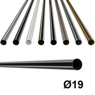 Produktbild von MDEKOR Metallrohr für Gardinenstange, 19 mm, Schwarz Matt, 200 cm