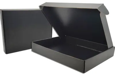 Immagine prodotto di Omgoods - Scatole di spedizione medie, 330 x 254 x 50 mm - Confezione in cartone nero (25 pezzi)