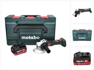 Obrázek produktu pro Metabo W 18 LT BL 11-125 Akumulátorová úhlová bruska 18 V 125 mm bez kartáčů + 1x baterie 8,0 Ah + metaBOX - bez nabíječky
