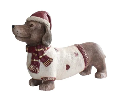 Produktbild von Deko Hund Dackel Teckel Terrier Bulldogge Dogge Garten Tier Skulptur Figur