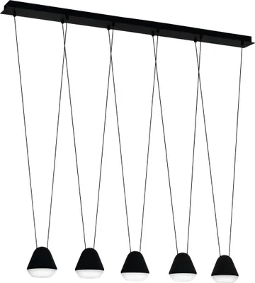 Produktbild von EGLO Pendelleuchte Palbieta, 5 flammige Hängelampe Industrial, Hängeleuchte, Esstischlampe, Wohnzimmerlampe hängend mit GU10