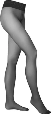 Image de Collants fins avec bord en dentelle de Kotek 20DEN , noir-L.XL