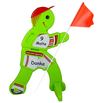 Produktbild von UvV Sportler, 3D Kinder Warnschild reflektierend, mit Wunschtext, verschiedene Farben(rot)