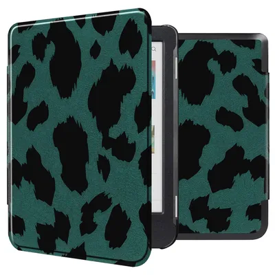 Produktbild von imoshion Design Slim Hard Case Klapphülle Kobo Clara Colour / BW - Green Leopard
