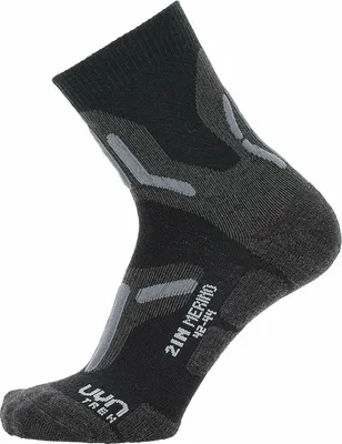 Obrázok produktu pre UYN Trekkingové ponožky Merino dvojvrstvové pánske čierne/šedé 42-44