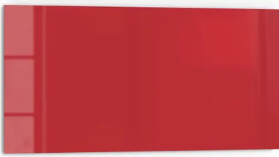 Produktbild von DEQORI Küchenrückwand Glas 80x40 cm 'Rot' Spritzschutz Bad Rückwand Küche