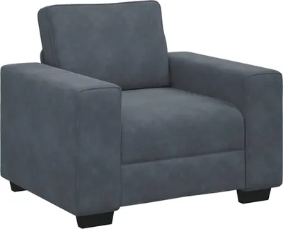 Zdjęcie produktu dla Sofa Fotel Ciemnoszary 100x77x82 cm Aksamit