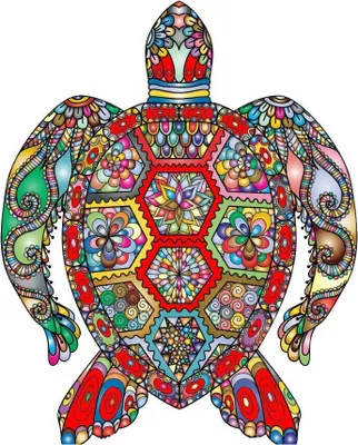 Image de Puzzle en bois Turtle - Créativité et détente KP21988