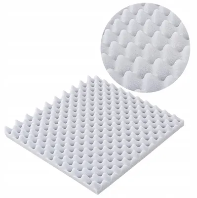 Produktbild von Bitmat Akustikschaumstoff Wellenprofil Hellgrau 50x50cm