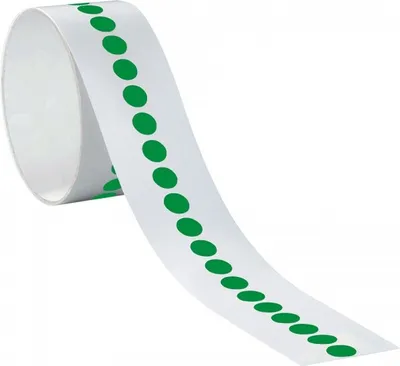 Produktbild von Dreifke® Aufkleber I Markierungspunkte, grün, Folie, selbstklebend, Ø 25 mm, ...