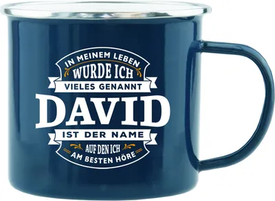 Produktbild von Echter Kerl Emaille Kaffeetasse Kaffeebecher  David