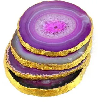 Image de Lot de 4 dessous-de-plat - Accessoire de table - Agate bicolore