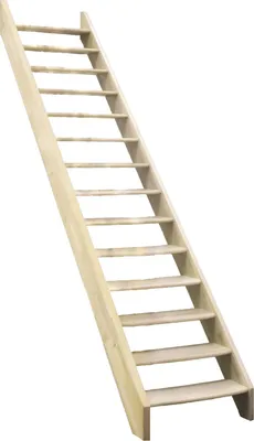 Obrázek produktu pro Přímé schody Classic smrk, bez zábradlí