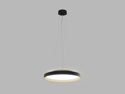 Image de Suspension LED MOON P/N-Z CRI90 aura, Variante : MOON P/N-Z, Ø 400 mm, 36 W, 2520 lm, noir/champagne, 2CCT